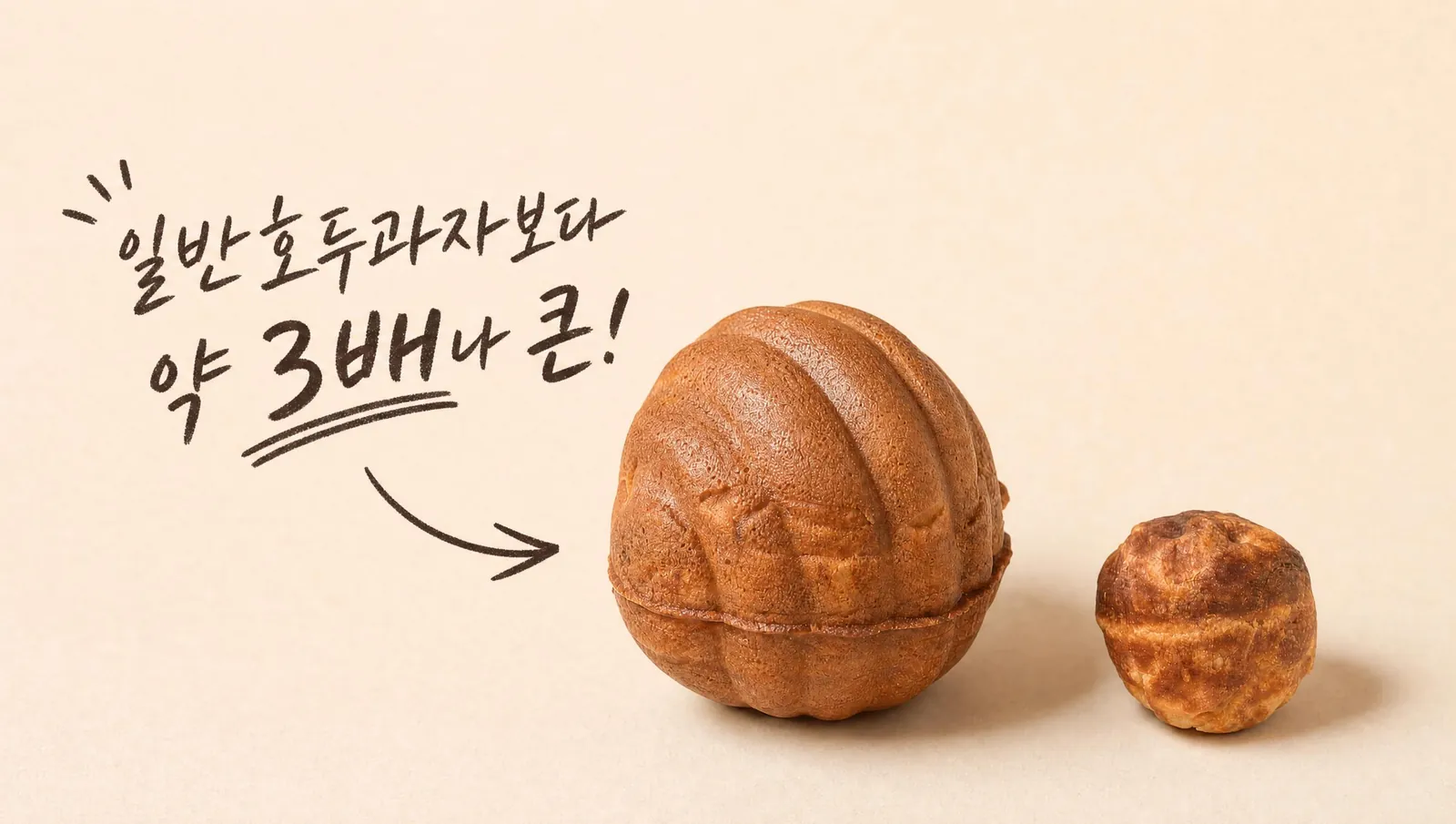 일반 호두과자보다 약 3배 큰 슈퍼호두